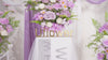 Artificial light purple Greenery Wedding Fence Flower  Video
