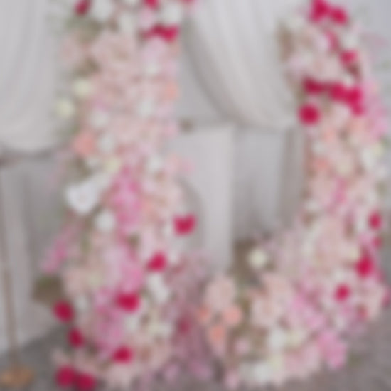 Pink And White Crocus Roses Flower Arrangement Wedding Decorations Sample video