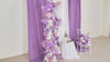 Artificial Purple Wedding KT Background Board Decor Flower Row Video