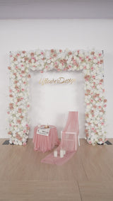 Uflower Rose Khaki Rose fond de mariage Arrangement floral Arche Décoration SET80114