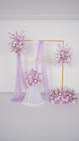 Uflower Artificiel Violet Mariage KT Toile de Fond Fleur Arche Décor ENSEMBLE80057