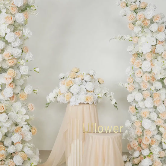 Champagne Crocus Wedding Event Floral Arch Video