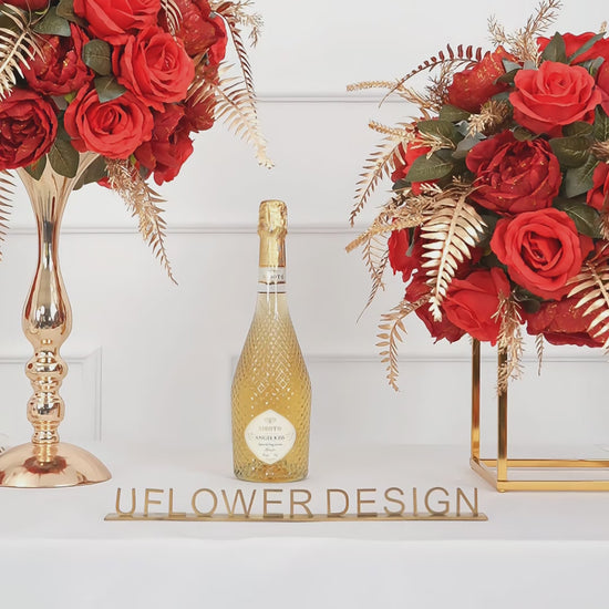 40cm Artificial Red Flower Table Centerpiece Video