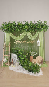 Uflower Artificial Greenery Flower Row Wedding KT Backdrop Decor SET80168