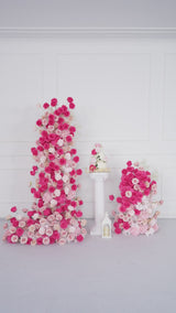 Uflower Rose rose rouge fond de mariage arche KT planche décoration arrangement floral SET80092