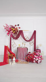 Composition Florale Uflower Rouge Rose Décoration de Fête de Mariage Accessoires Floraux SET80190