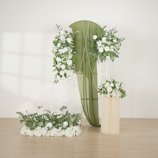 White Flower Corner Floral Decora Set Video