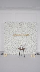 Uflower Mur de fleurs artificielles blanches toile de fond de mariage Décor SET80113