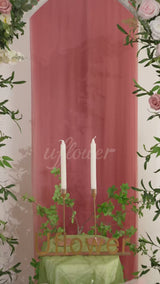 Uflower Blush Pink White Flower Horn Arch Wedding Party Birthday Backdrop Decor SET80191