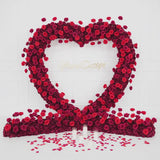 Uflower 2.2m*2.2m Rose Heart-Shape Arch Flower