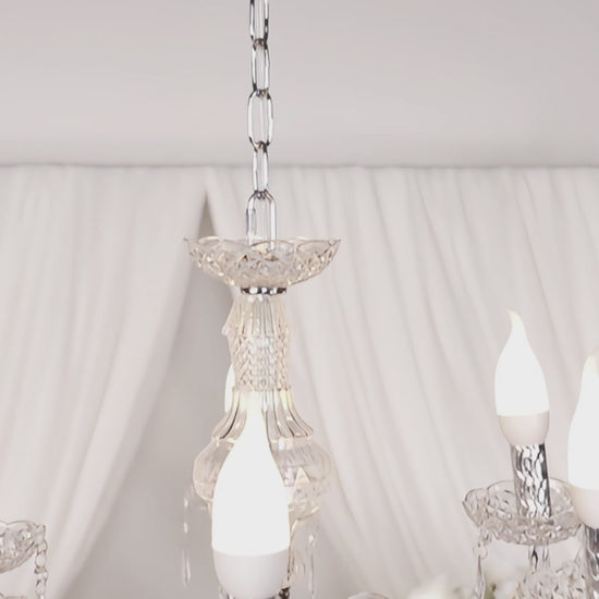 Artificial 50CM White Rose Table Centerpiece Video