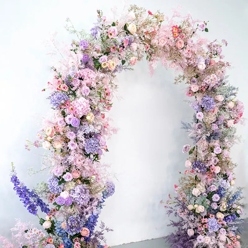 Uflower Pink Rose Door Arch Floral Arrangement Set DD02777