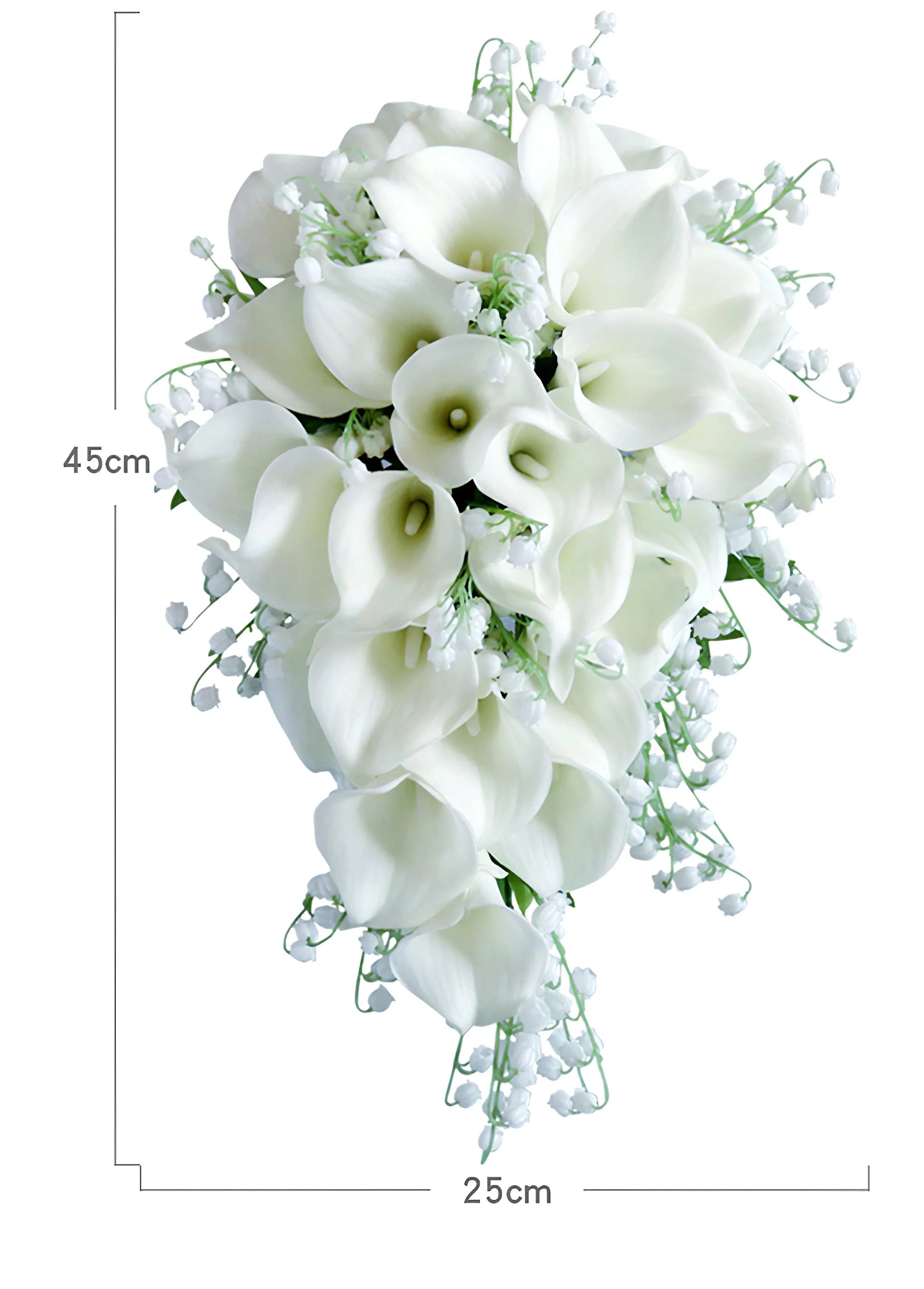Cascade Bridal Bouquet in Calla Lily - Uflower