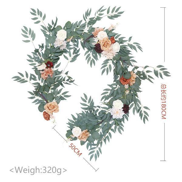 Table Flower Garland in Orange & Sage - Uflower