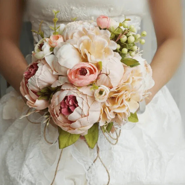 Round Bride Bouquet in Pink - Uflower