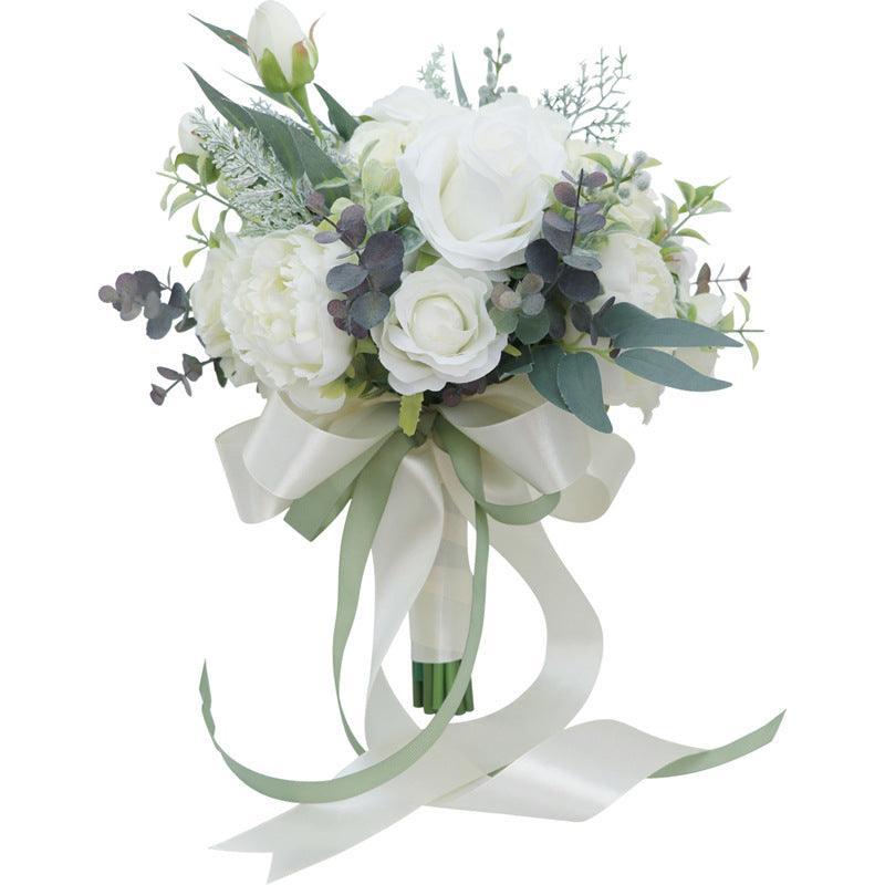Bridal Bouquet in White Rose Peony - Uflower