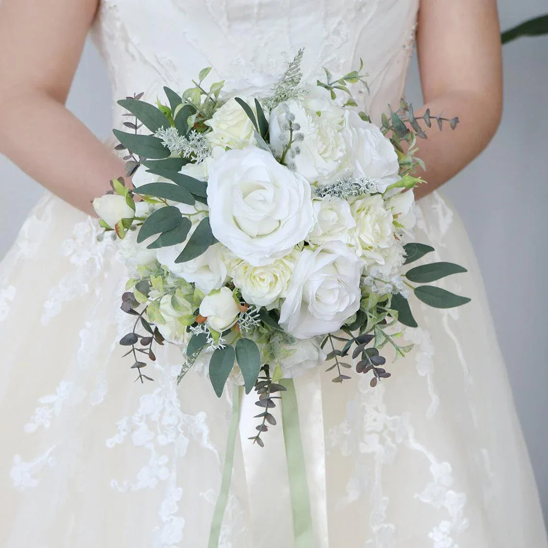 Bridal Bouquet in White Rose Peony - Uflower