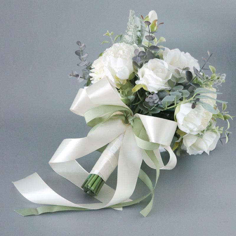 Bridal Bouquet in White Rose Peony - Uflower