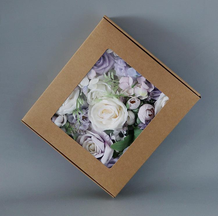 Flower Box Silk Blooming Flowers with Stem Purple - Uflower