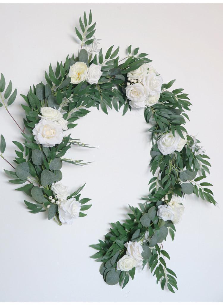 Table Flower Garland in white & Sage - Uflower