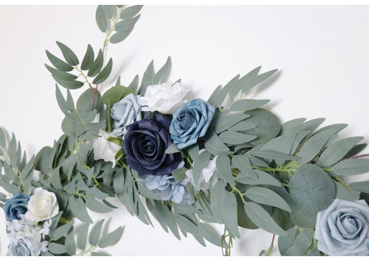 Table Flower Garland in Blue & Sage - Uflower