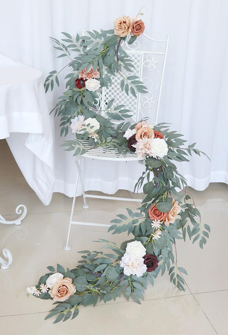 Table Flower Garland in Orange & Sage - Uflower