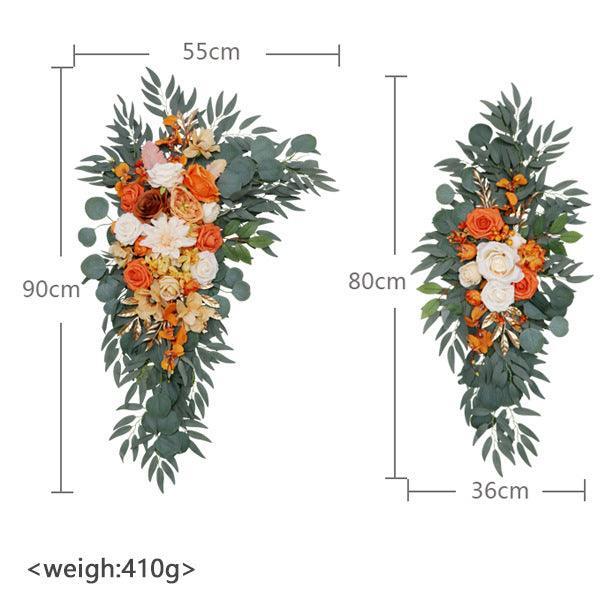 Wedding Arch Flowers Decor with Champagne Orange - Uflower