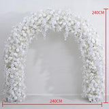 Flowers Arch Set Blossom White Roses Wedding Event Decoration Proposal Decor - Uflower
