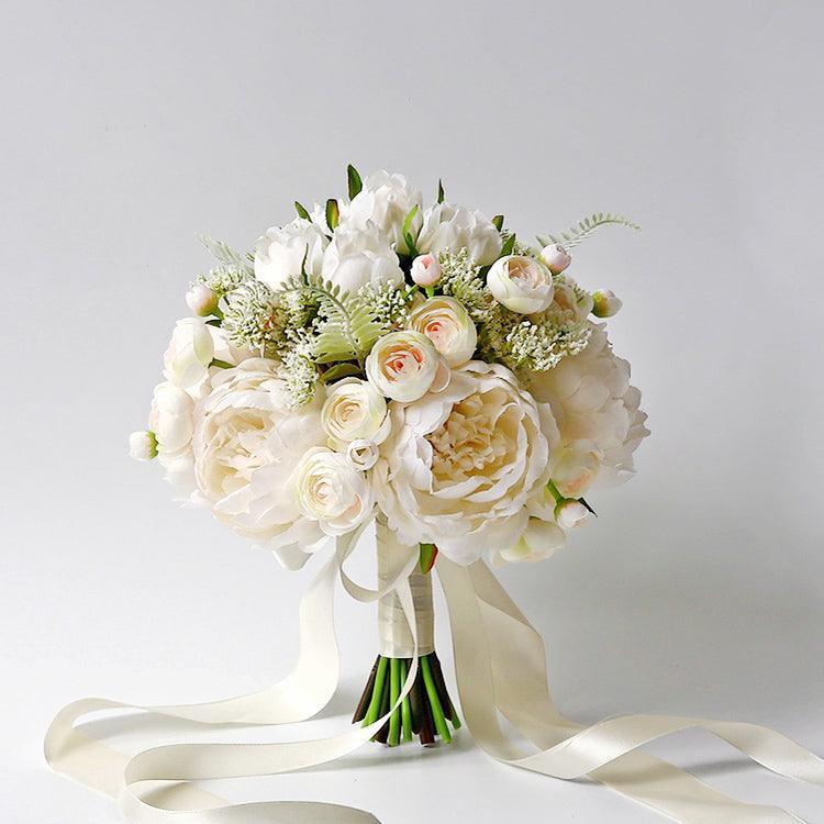 Bridal Bouquet - Light Champagne & White 3 styles - Uflower