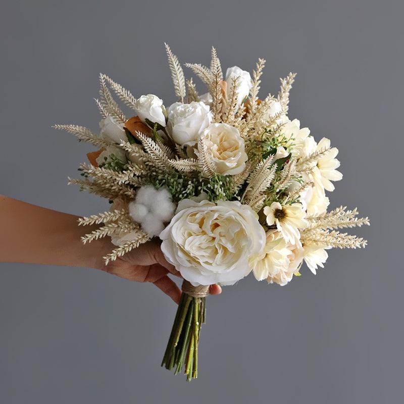 Bridal Bouquet - Light Champagne & White 3 styles - Uflower