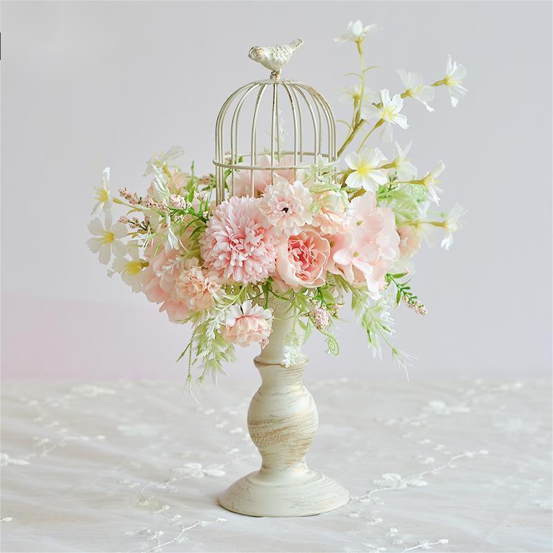 Table Flowers Decor - Birdcage -5 Colors - Uflower