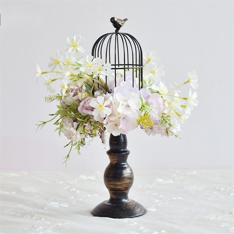 Table Flowers Decor - Birdcage -5 Colors - Uflower