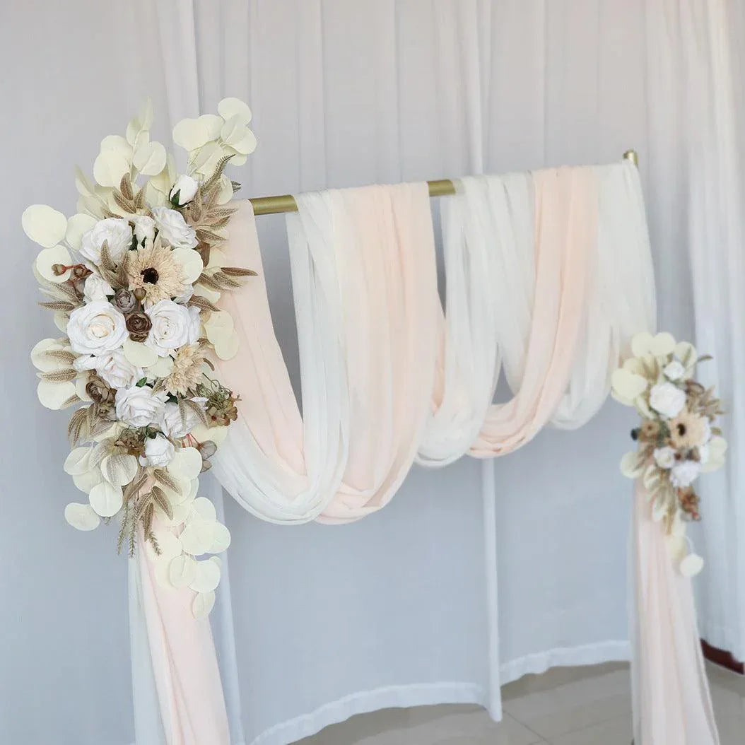 Wedding Arch Flowers Decor with Milk Tea - Uflower