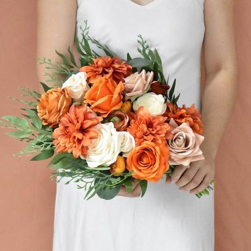 Fall Burnt Orange Bridal Bouquets - Uflower