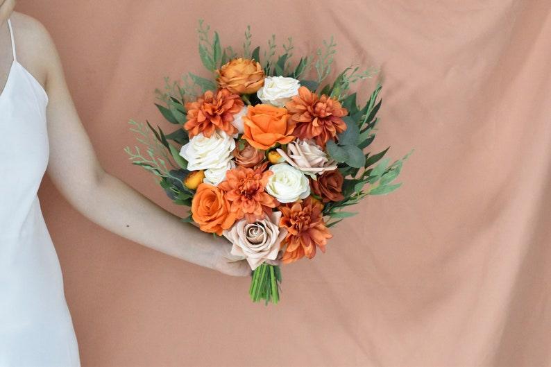 Fall Burnt Orange Bridal Bouquets - Uflower