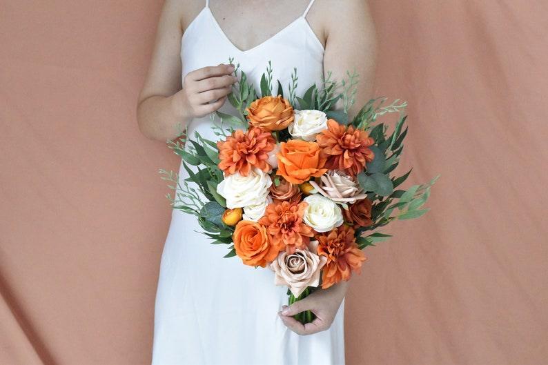 Fall Burnt Orange Bridal Bouquets - Uflower