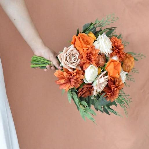 Fall Burnt Orange Bridal Bouquets - Uflower